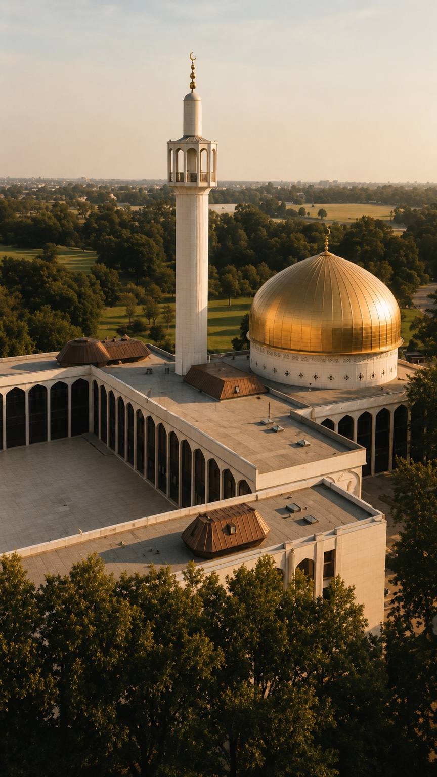 Regents Park Mosque with golden dome